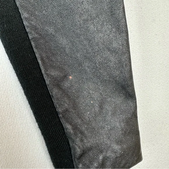 June Asymmetrical Leather Crop Jacket Black - Picture 9 of 9